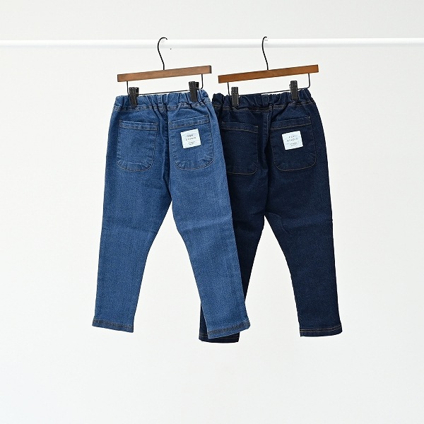 【定番】テーパードスリムデニムパンツ