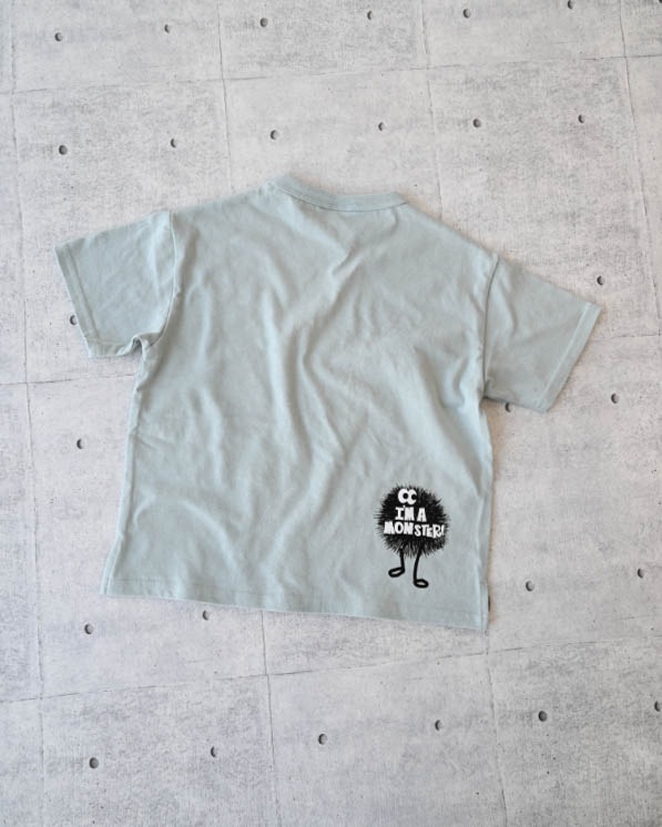 【ニコフラート】キョロキョロモンスターＴシャツ / サックス