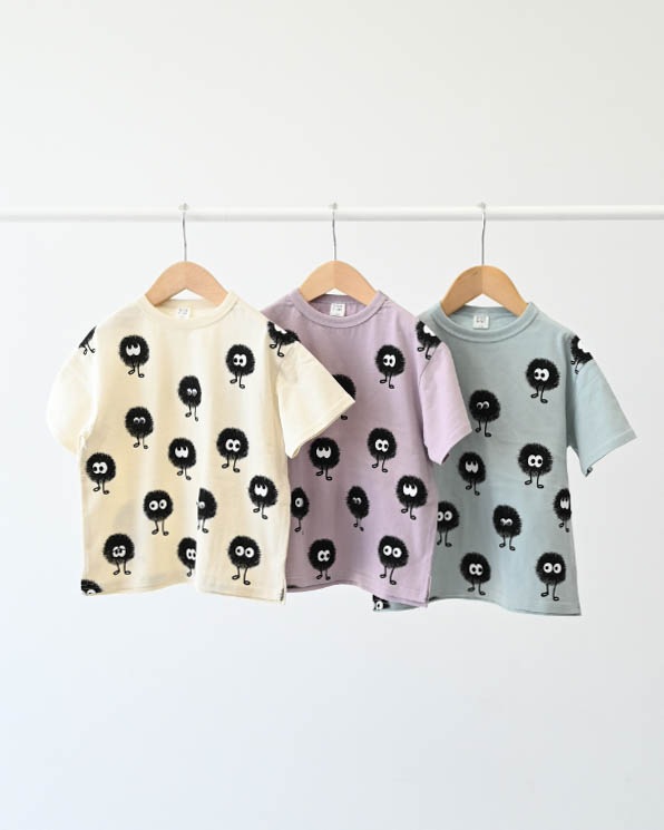 【ニコフラート】キョロキョロモンスターＴシャツ / サックス