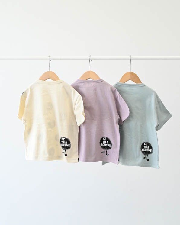 【ニコフラート】キョロキョロモンスターＴシャツ / サックス