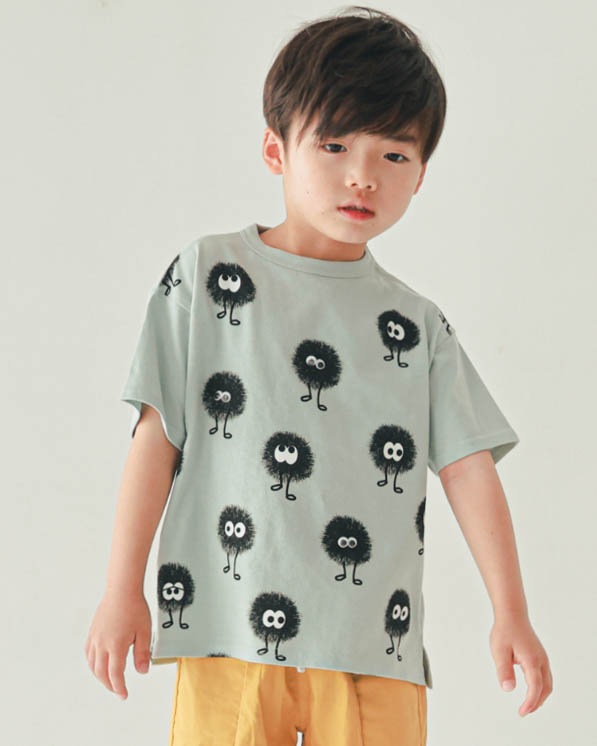 【ニコフラート】キョロキョロモンスターＴシャツ / サックス