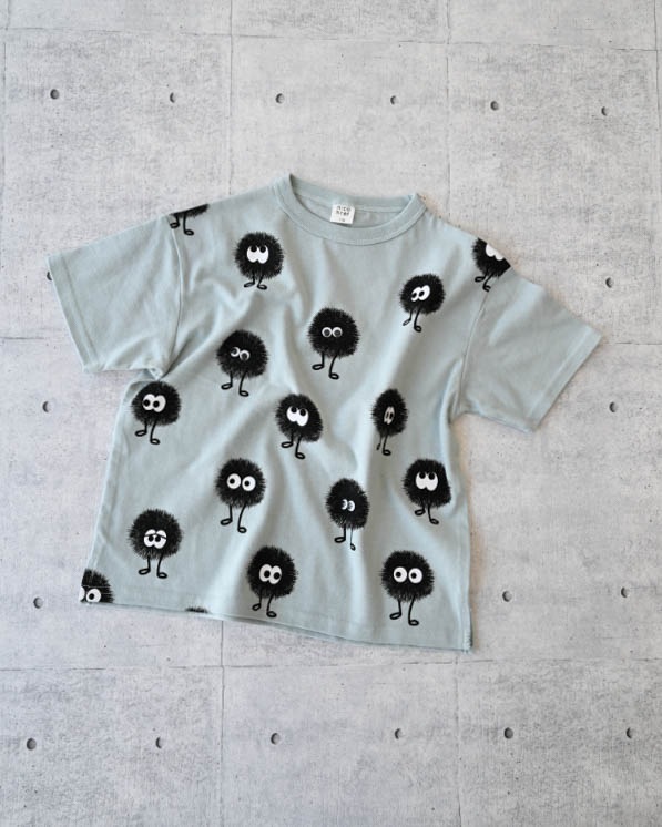 【ニコフラート】キョロキョロモンスターＴシャツ / サックス