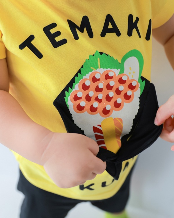 【チークルーム】手巻きいくら Tシャツ / イエロー