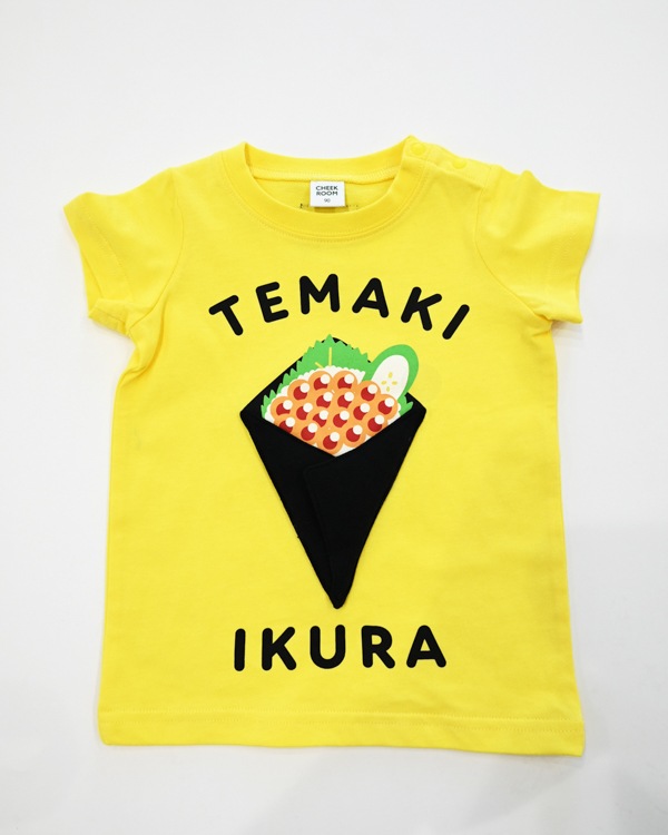 【チークルーム】手巻きいくら Tシャツ / イエロー