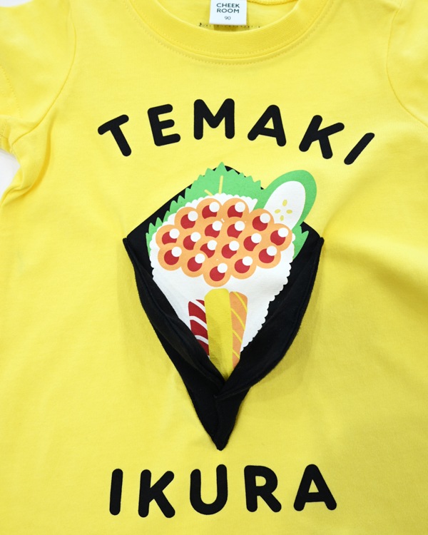 【チークルーム】手巻きいくら Tシャツ / イエロー
