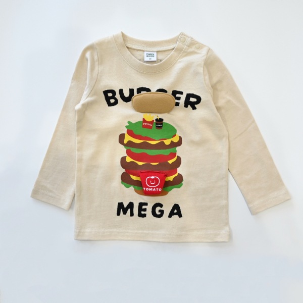【25FW】メガバーガー ロングＴシャツ / アイボリー