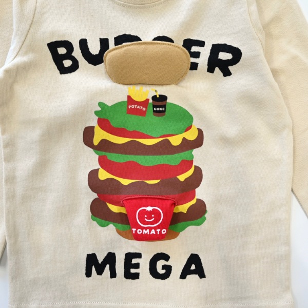 【25FW】メガバーガー ロングＴシャツ / アイボリー