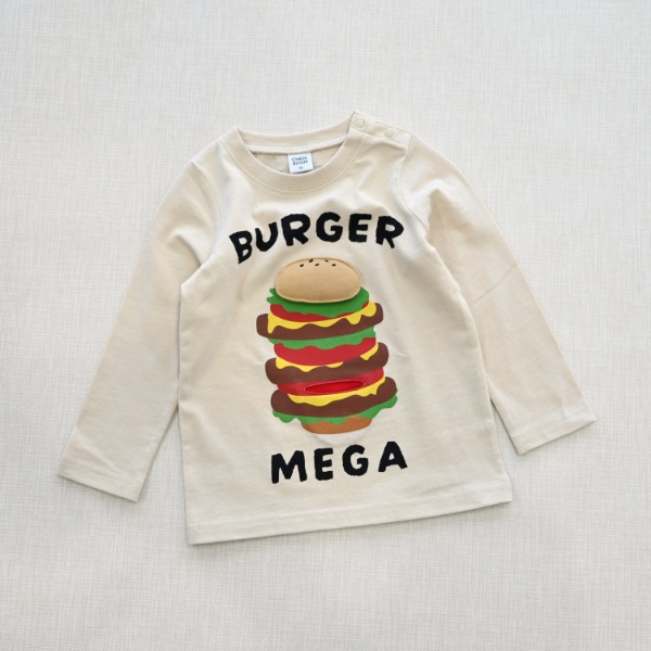 【25FW】メガバーガー ロングＴシャツ / アイボリー