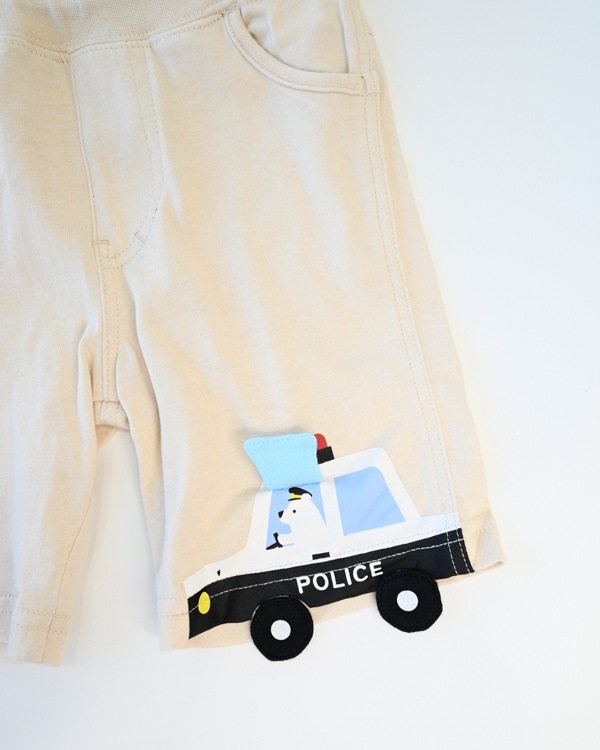 【26SS】働く車 ハーフパンツ / アイボリー
