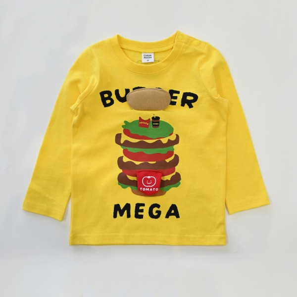 【25FW】メガバーガー ロングＴシャツ / イエロー