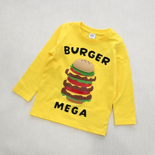 【25FW】メガバーガー ロングＴシャツ / イエロー