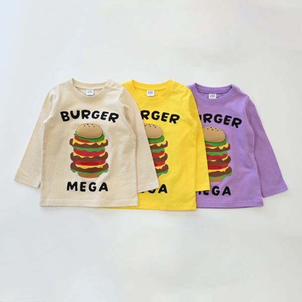 【25FW】メガバーガー ロングＴシャツ / イエロー