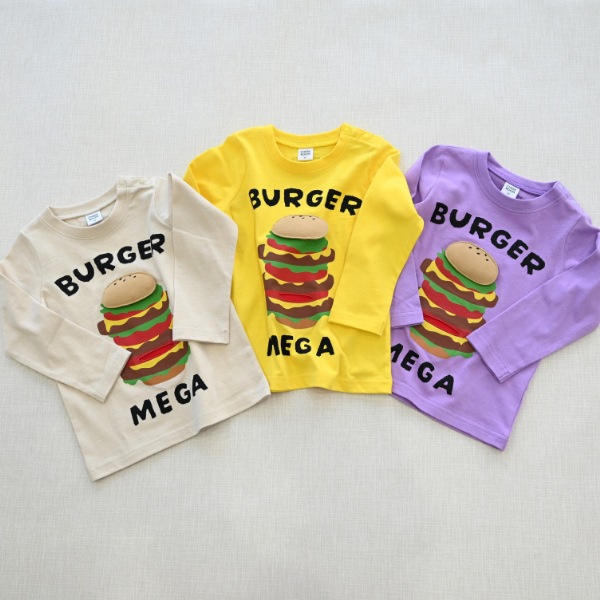 【25FW】メガバーガー ロングＴシャツ / イエロー