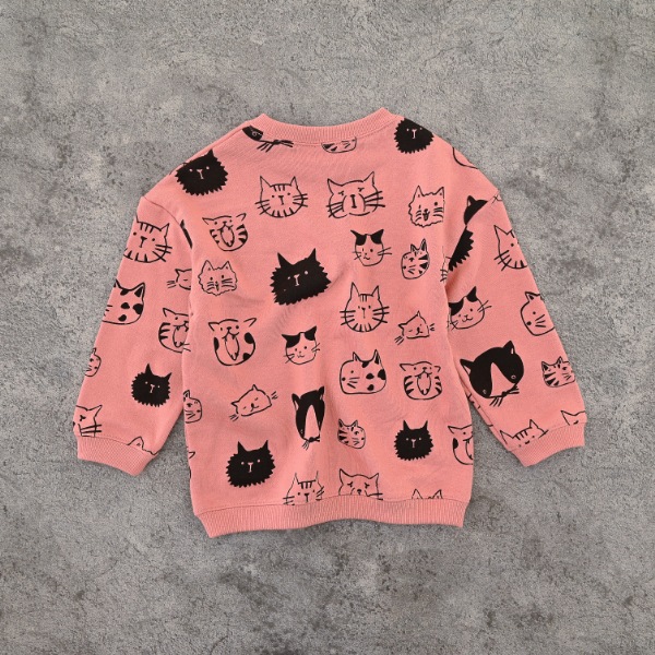 【25FW】いろんなねこ トレーナー / カメオブラウン