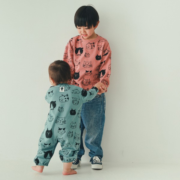 【25FW】いろんなねこ トレーナー / カメオブラウン