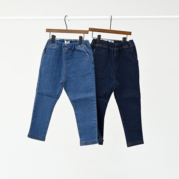 【定番】テーパードスリムデニムパンツ (Fサイズ)