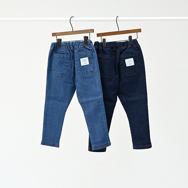 【定番】テーパードスリムデニムパンツ (Fサイズ)