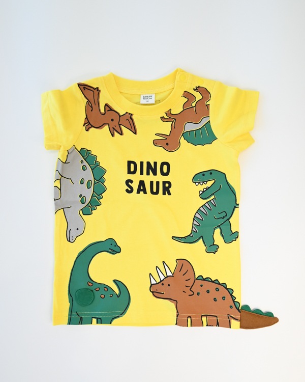 【26SS】恐竜たくさん Tシャツ / イエロー
