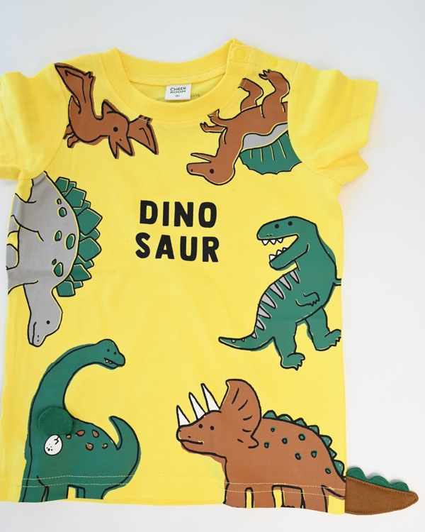 【26SS】恐竜たくさん Tシャツ / イエロー