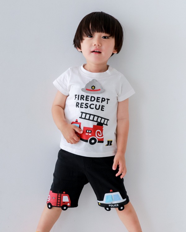 【26SS】働く車 ハーフパンツ / ブラック