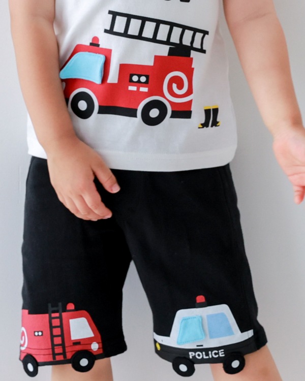 【26SS】働く車 ハーフパンツ / ブラック