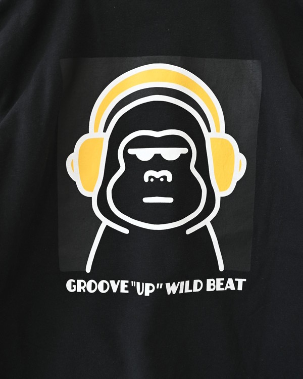 【ジーンズベー】TUNES GORILLA ロングTシャツ / ブラック 