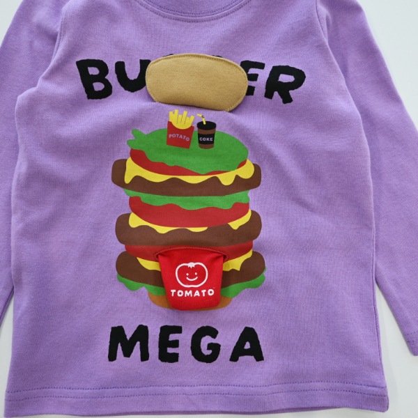 【25FW】メガバーガー ロングＴシャツ / ラベンダー