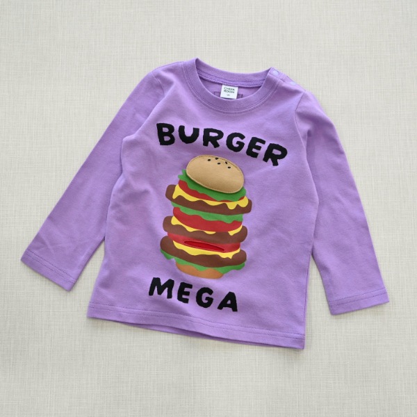 【25FW】メガバーガー ロングＴシャツ / ラベンダー