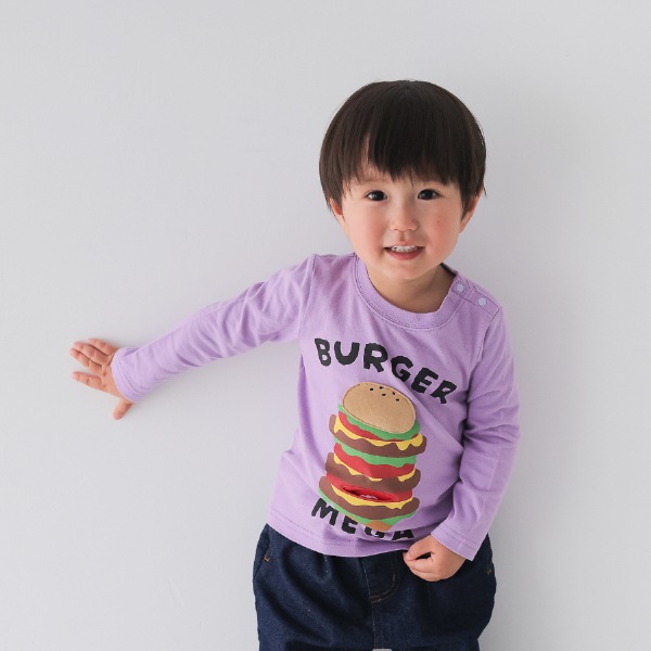 【25FW】メガバーガー ロングＴシャツ / ラベンダー