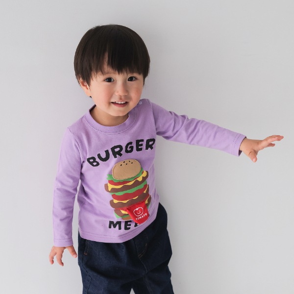 【25FW】メガバーガー ロングＴシャツ / ラベンダー