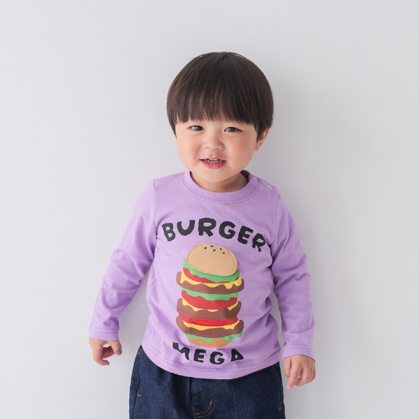 【25FW】メガバーガー ロングＴシャツ / ラベンダー