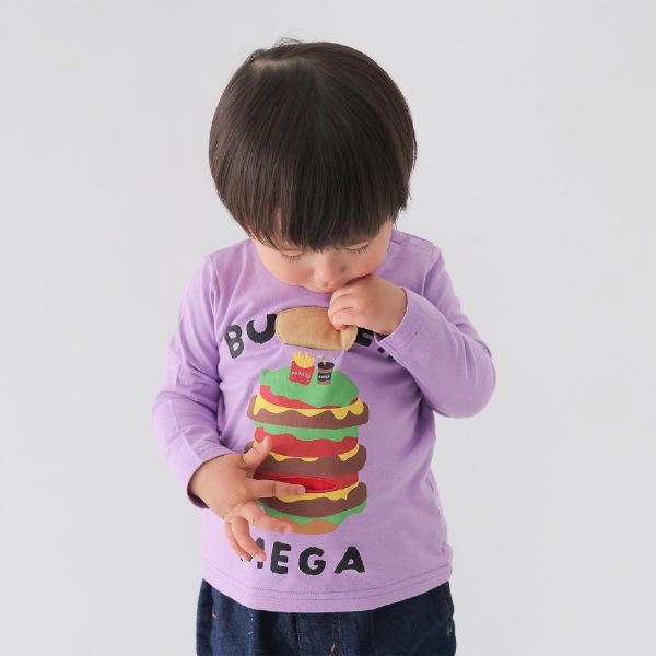【25FW】メガバーガー ロングＴシャツ / ラベンダー