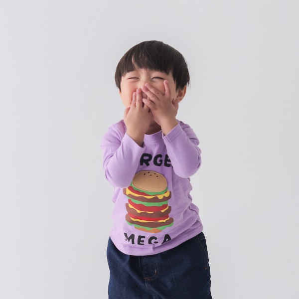 【25FW】メガバーガー ロングＴシャツ / ラベンダー
