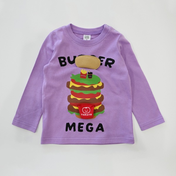 【25FW】メガバーガー ロングＴシャツ / ラベンダー