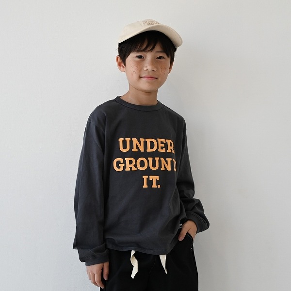 【25FW】UNDER ロングＴシャツ / チャコールグレー