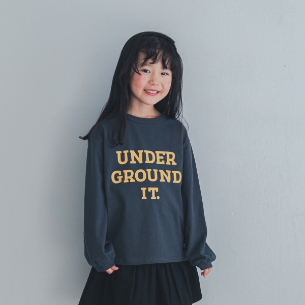 【25FW】UNDER ロングＴシャツ / チャコールグレー