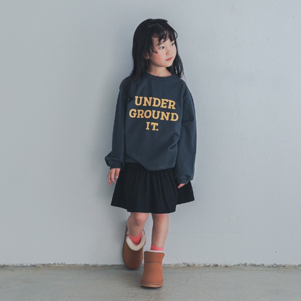 【25FW】UNDER ロングＴシャツ / チャコールグレー