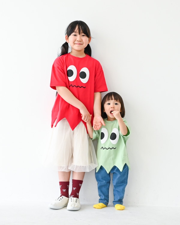 【ニコフラート】モンスター型Ｔシャツ / グリーン