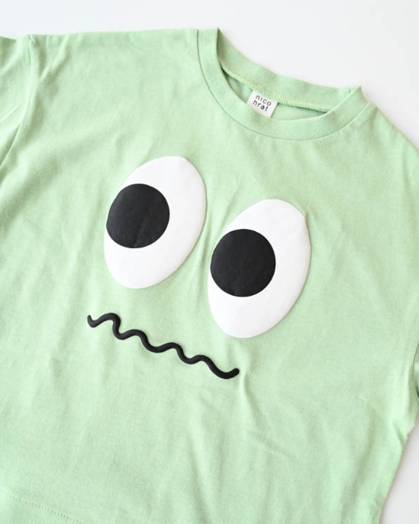 【ニコフラート】モンスター型Ｔシャツ / グリーン