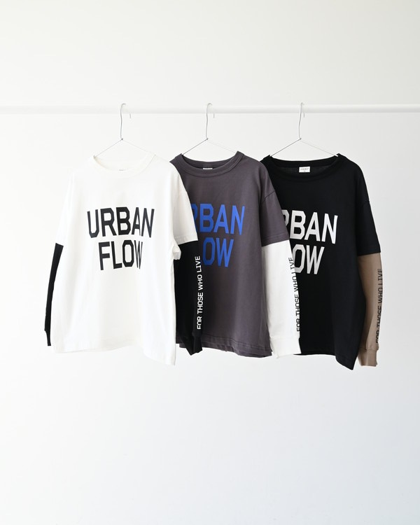 【ジーンズベー】URBAN レイヤードロングTシャツ / オフホワイト