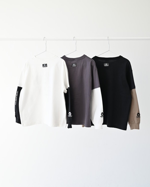 【ジーンズベー】URBAN レイヤードロングTシャツ / オフホワイト
