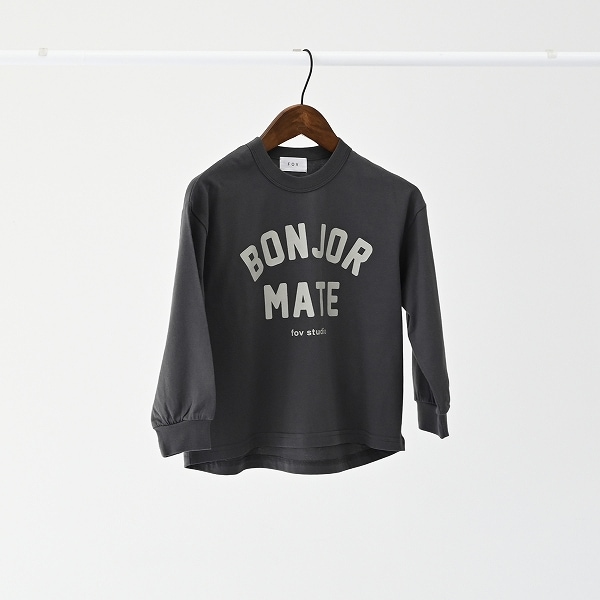【25FW】BONJOURMATE L/S Tシャツ / チャコールグレー