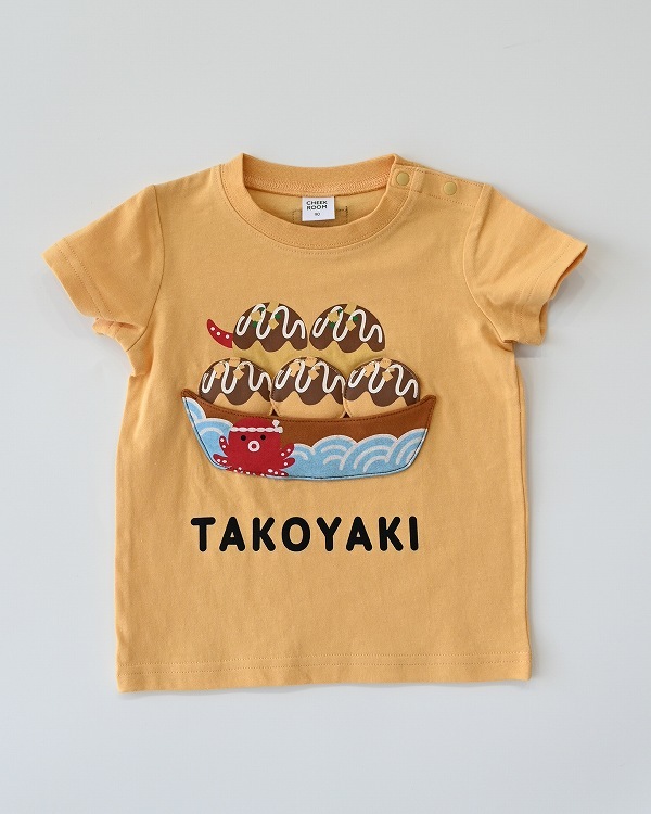【チークルーム】たこ焼き Tシャツ / オレンジ  