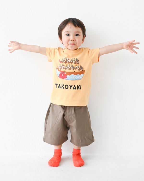 【チークルーム】たこ焼き Tシャツ / オレンジ  