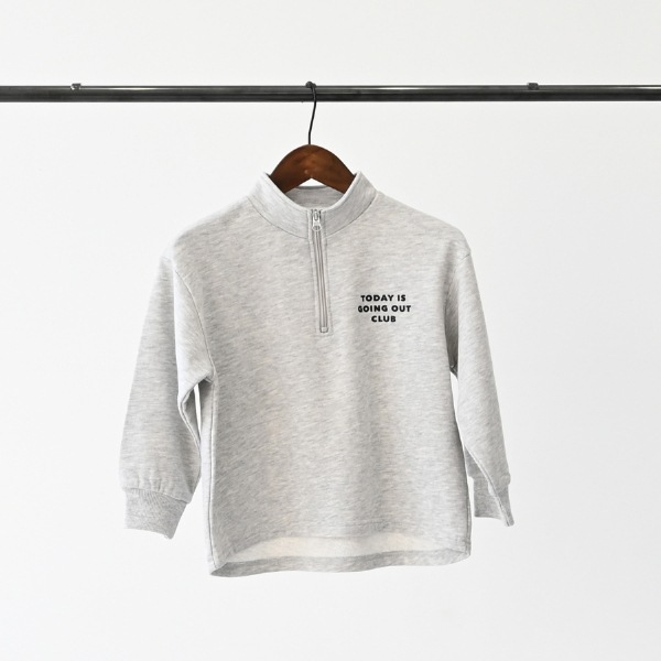 【25FW】ハーフジップトレーナー / 杢グレー