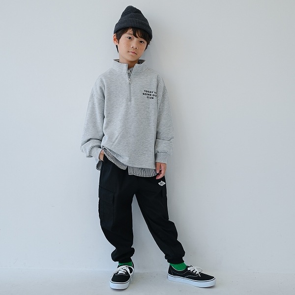 【25FW】ハーフジップトレーナー / 杢グレー