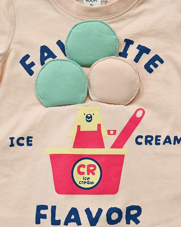 【チークルーム】トリプルアイス Tシャツ / ピンク  