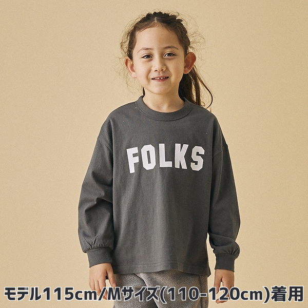 【25FW】FOLKS L/S Tシャツ / チャコールグレー