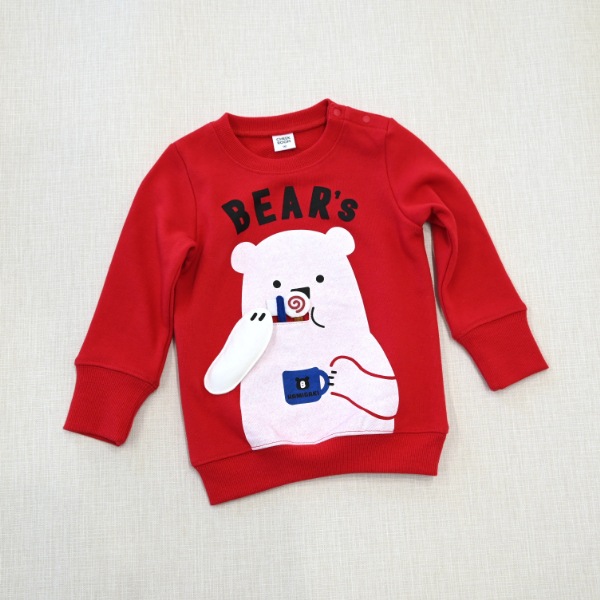 【25FW】しろくまの歯磨き　トレーナー / レッド