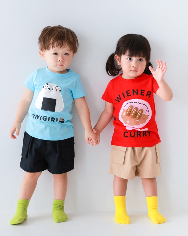 【チークルーム】ウインナーカレー Tシャツ / レッド